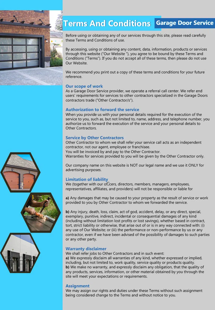 Capitol Garage Doors Bolingbrook, IL 630-425-2399 - terms4